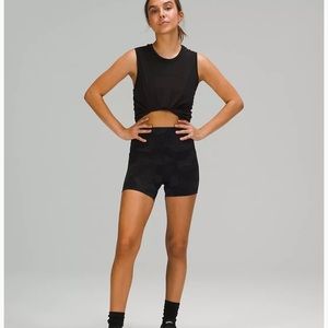 Lululemon wunder train high rise 4 inch shorts size 6 camo deep coal multi